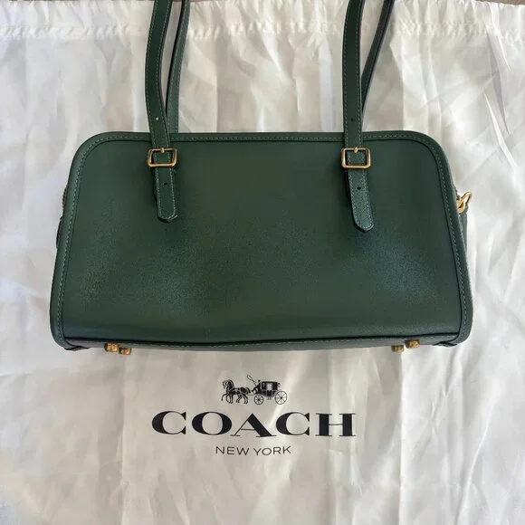 COACH Swing Zip Bag in Hunter Green - Picture 5 of 11